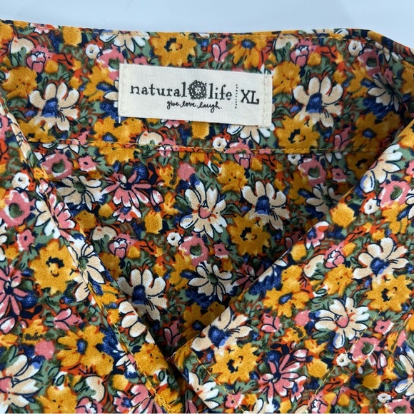 Natural Life floral snap western shirt sz XL - Picture 3 of 6